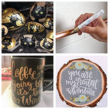 Permanent Paint Pens White Markers - 2 Pack Single color Oil Based Paint Markers, Medium Tip, Quick Drying and Waterproof Marker Pen for Metal, Rock Overseas