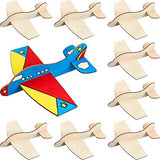Gejoy 8 Packs Wooden Model Airplane Wood Planes DIY Balsa Wood Airplane Kits Handicraft Toy Plane for Birthday Carnival Party Gejoy