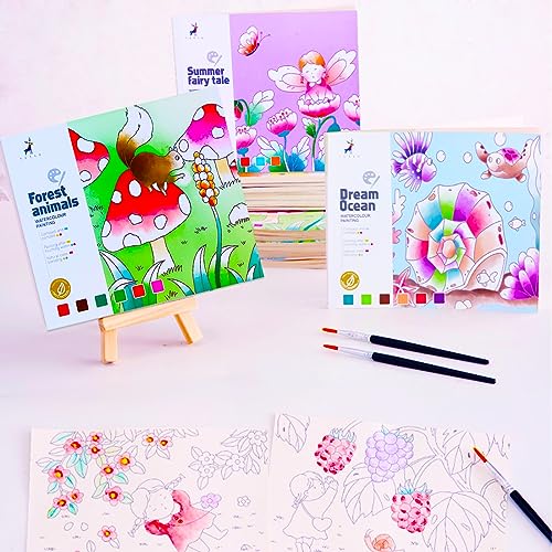 BAOXUE Water Coloring Books for Kids Ages 3 4 5 6 7 8,Pocket Watercolo –  WoodArtSupply