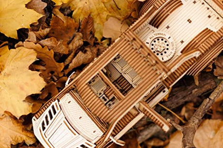 Wood Trick 3D Mechanical Pickup Truck Puzzle Kit – Build Your Own Wooden SUV Model Wood Trick