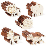 PRETYZOOM 100 Pcs Wooden Shapes Embellishments Animal Cutouts Wooden Shapes for Crafts Unfinished Wood Cutouts Animal for Crafts PRETYZOOM