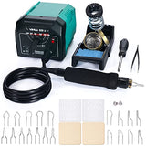 YIHUA 939-II Wood Burning Kit Station Pyrography Pen 250~750℃/482~1382℉ Temperature Adjustable with 20 Wire Nibs, 1 Stable Pen Holder, 2 Stencils, 2 YIHUA