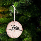 Unfinished Natural Wood Slices 20 Pcs 3.5-4 Inch Wood Coaster Sets Pieces Craft Wood kit Predrilled with Hole Wooden Circles Great for Arts and William Craft