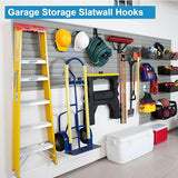 PYBTOOL 8 Inch Lockable Slatwall Hooks, Slatwall Accerrosires, Slat Wall Hanging Hooks with Lock Mechanism for Garage Storage and Professional Retail PYBTOOL