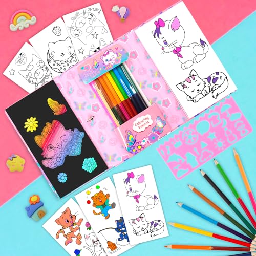 BestJay Unicorn Art Supplies - Arts and Crafts for Girls - 500 Pieces  Painting, Drawing Coloring Art Kit Art Set - Beginners Art Case Toys  Christmas