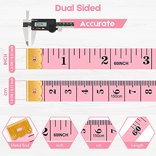 Unitedprime Flexible Tape Measure Pack of 2 Accurate Dual Scale