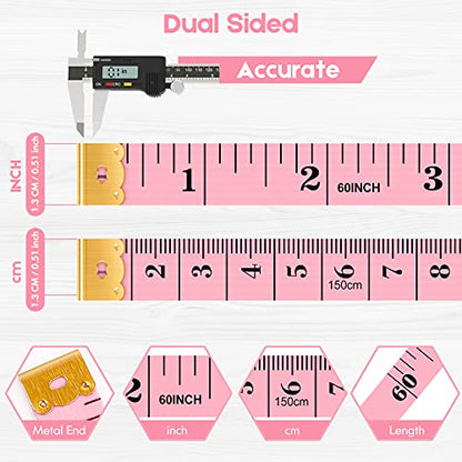 Tape Measure, iBayam Soft Ruler Measuring for Body Weight Loss Fabric Sewing Tailor Cloth Vinyl Measurement Craft Supplies, 60-Inch Double Scale - WoodArtSupply