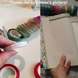 YUKUNTANG Skinny Glitter Paper Washi Tape Set 24 Rolls 12 Color Masking Tape for DIY Crafts Book Designs YUKUNTANG