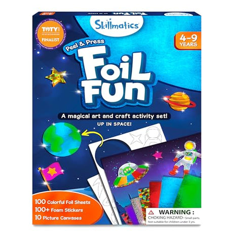 Skillmatics Art & Craft Activity - Foil Fun Space, No Mess Art for Kids, Craft Kits & Supplies, DIY Creative Activity, Gifts for Boys & Girls Ages 4, Skillmatics