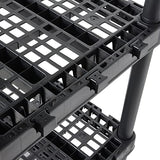 Gracious Living 5 Shelf Knect-A-Shelf Ventilated Extra Heavy Duty Storage Unit Organizer System for Home, Garage, Basement, and Laundry, Black Gracious Living