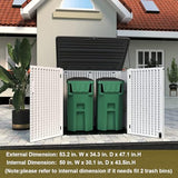KINYING Larger Outdoor Storage Shed Weather Resistance, Horizontal Storage Box Waterproof for Garden, Patios, Backyards, 48 Cu.ft Capacity for Bike, KINYING