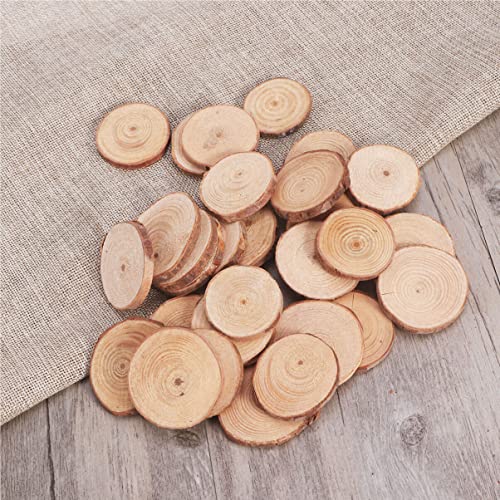 PartyKindom Natural Wood Slices for Centerpieces, 30 Pcs Round Wooden Discs Unfinished Wood Slices Wood Cookies Tree Slices Wooden Circles for Crafts PartyKindom