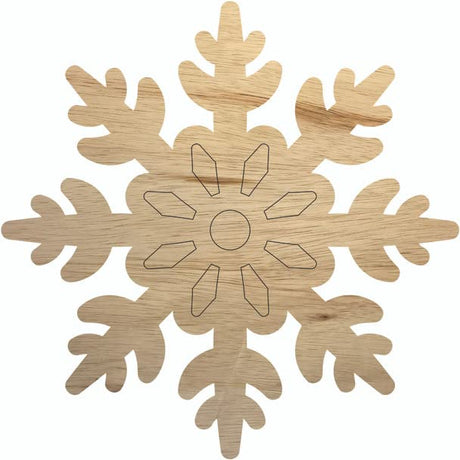 Wooden Snowflake 9" Shape, Unfinished Wood Christmas Winter Craft Cutout, DIY NEXTCraft
