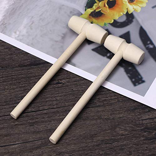 Wooden Hammers Nature Wood Mallets Seafood Lobster Crab Chocolate Beating Mallets 12pcs - WoodArtSupply