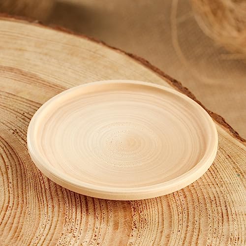 DIY Craft Kit: 16 Wooden Plates for Handmade Home Decor - Unfinished Wood Plate Blanks - Wood Craft Supplies - Handmade Dish Blanks for DIY Home