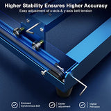 10W Output Laser Engraving Machine, JICCODA L1 High Accuracy 0.05 * 0.1mm Compressed Spot Laser Cutter Mini CNC Machine with 5.0 Bluetooth Technology JICCODA