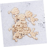 COHEALI 40 Pcs Wood Letters Crafts Wooden Ornaments Unfinished Xmas Table Centerpieces Unfinished Wood Monkey Cutout Shapes Table Top Decor DIY COHEALI