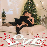 AOCEAN 10 Inch White Big Wood Letters, Unfinished Wooden Letters for Wall Decor Decorative Standing Letters Slices Sign Board Decoration for Craft AOCEAN