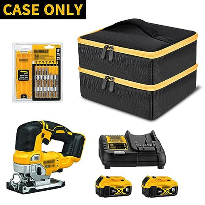 Tool Bag Compatible with DEWALT 20V MAX XR for Jig Saw DCS334B, Storage Carrying Holder Organizer Fits for Dewalt 20v Max Battery, for JigSaw Blades, - WoodArtSupply