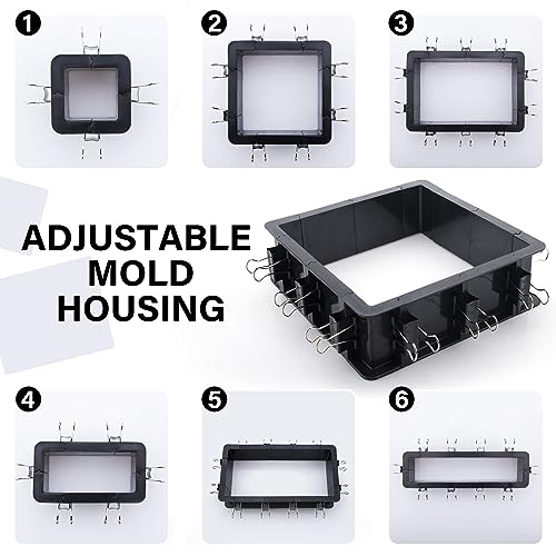 Adjustable Mold Housing Kit for Silicone Molds Making - Plastic Mold Housing Frame for Silicone Rubber Mold Making, DIY Resin Mold - Free Combination Limino