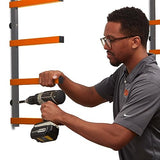 Bora Wood Organizer and Lumber Storage Metal Rack with 6-Level Wall Mount – Indoor and Outdoor Use, In Orange | PBR-001 Bora