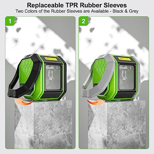 Huepar Green Beam Cross Line Laser Level, Self-Leveling Vertical and Horizontal Line Laser Leveler Tool with Rechargeable Li-ion Battery for Huepar