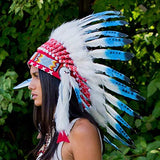 Novum Crafts Feather Headdress | Native American Indian Inspired | Blue Tips Novum Crafts