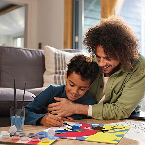 Arteza Kids Paint by Numbers Kit, 10x10 Inches, Pre-Printed Superhero Canvas Painting Kit Arteza Kids
