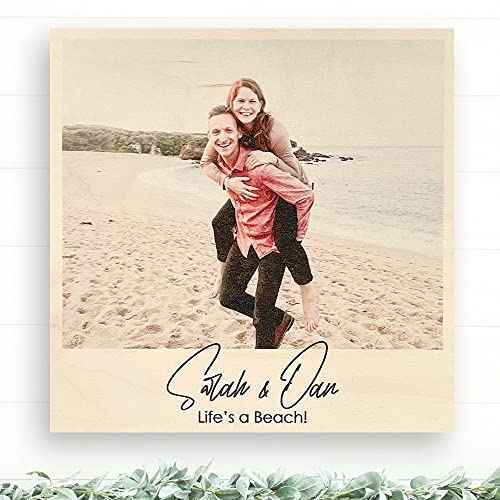 Your Photo and Text Printed on Real Wood | Christmas Gift | Personalized Photo Gifts | Boyfriend Gift | Custom Photo Gifts | Picture Frames DREAM BIG PRINTABLES