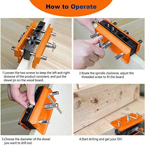 TRAVEANT Self Centering Dowel Jig Kit,Jig Drill Guide Bushings Set,Wood Working Tools Drill and Accessories,Dowel Jigs Woodworking Tools Tools for - WoodArtSupply