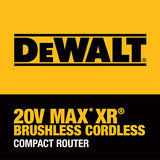 DEWALT 20V Max XR Cordless Router, Brushless, Tool Only (DCW600B) DEWALT