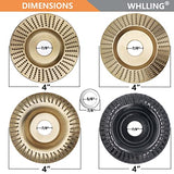 4PCS Wood Carving Disc Set for 4" or 4 1/2" Angle Grinder with 5/8" Arbor, Grinding Wheel Shaping Disc for Wood Cutting, Wood Shaping Carving Disc, WHLLING