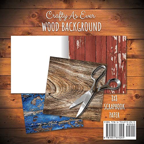 Wood Background Scrapbook Paper Pad 8x8 Scrapbooking Kit for Papercrafts, Cardmaking, DIY Crafts, Rustic Texture Design, Multicolor Crafty as Ever