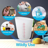 Silicone Measuring Cups, 500ml & 250ml Large Flexible Mixing Cups, 3 Cups Pour Baking Cups for Epoxy Resin, DIY, Jewelry Making, Cooking XIMUHO
