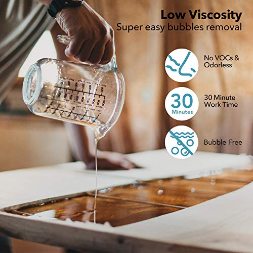 JANCHUN Epoxy Resin Kit Gift Box, Coating and Casting Coaster Molds for Resin Casting with Gold Flakes Color Pigments, Art Resin Premium Clear for - WoodArtSupply