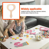 Sewroro 10pcs Small Wooden Mirror Childrens Arts Mirror Princess Mirror Unfinished Cosmetic Mirror Hand Held Vanity Mirror DIY Makeup Mirror Kids Kid Sewroro