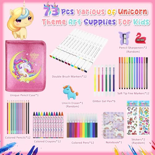 Great Choice Products Unicorn Fruit Scented Markers Set 56 Pcs