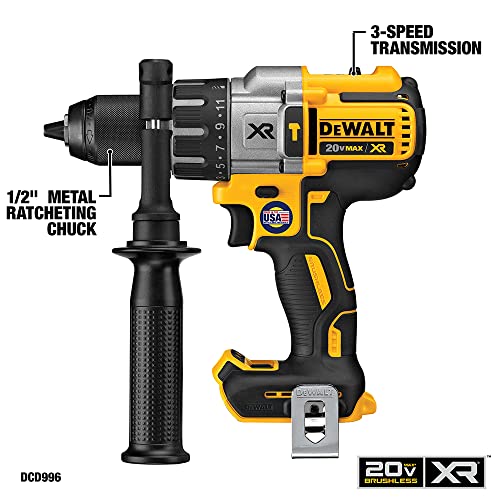 DEWALT 20V MAX* XR Cordless Drill Combo Kit, Brushless, 5.0-Ah, 2-Tool (DCK294P2) - WoodArtSupply