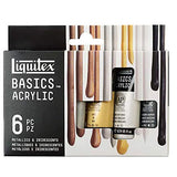 Liquitex Basics Metallics & Iridescents Acrylic Paint Set Paints