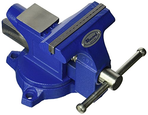 IRWIN Tools Record Light Duty Workshop Vise, 4.5-Inch (4935507),Blue IRWIN