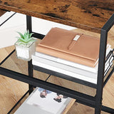 HOOBRO Industrial Printer Stand, 3-Tier Mobile Printer Table, Rolling Cart with Power Outlets and USB Ports, Home Printer Stand with 2 Hooks, for HOOBRO