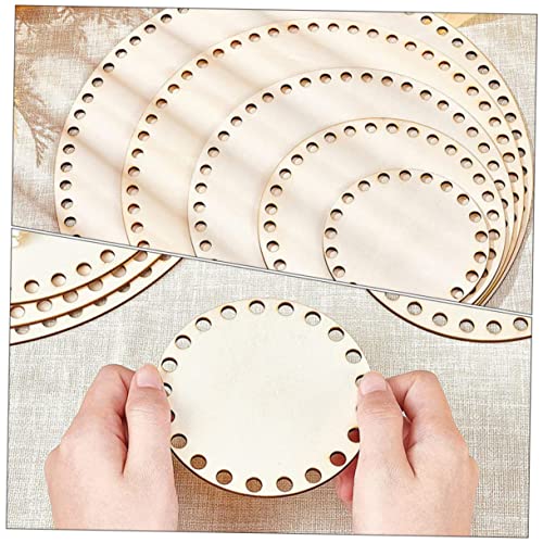 FONDOTIN 5pcs Woven Bag Base Blank Tote Bag Knitting Supplies DIY Kits DIY Bag Wooden Base Wood Basket Bottom Basket Weaving Base Bottom Shaper Pad FONDOTIN