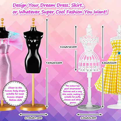 Kids' Sewing Kits Doll Clothes Dress with Mannequin Creativity