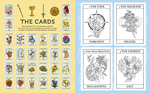 Create Your Own Flower Tarot Deck: A Complete Tarot Deck to Color - WoodArtSupply