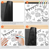 200 Sheets Carbon Paper Black Graphite Paper Transfer Tracing Paper and 5 Pieces Ball Embossing Styluses for DIY Woodworking, Paper, Canvas and Other Ueerdand