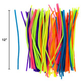 Horizon Group USA 200 Neon Fuzzy Sticks, Value Pack of Pipe Cleaners in 6 Colors, 12 Inches, Chenille Stems, Bendy Sticks, Great for DIY Arts & Horizon Group USA
