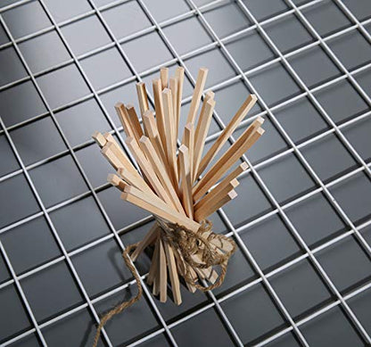 30 PCS 1/8 ×12 inch Wooden Square Dowel Rod, Small Hardwood Unfinished Wood Squrae Basswood Sticks for Crafts DIY Projects