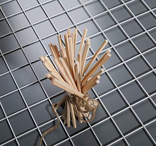 150 PCS 1/8 ×12 inch Basswood Sticks, Small Hardwood Unfinished Balsa Wood Squrae Strips for Crafts DIY Projects Qj-solar