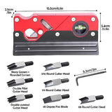 Chamfer Plane, Wood Chamfer Plane with 7 Cutter Heads, Woodworking Edge Corner Flattening Tool with Auxiliary Locator, Woodworking Hand Planer Hesderty