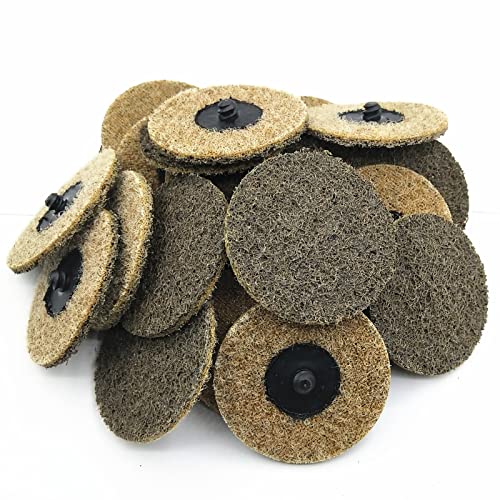 25pcs 3 Inch Sanding Disc Non-Woven Aluminum Oxide Abrasive Coarse Grit Surface Conditioning Quick Change Discs for Die Grinder Polishing Rust Paint Banmo Abrasive